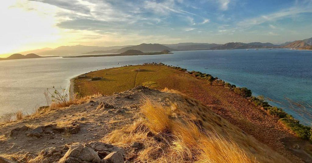 Panoramic view from the peak of Kenawa Island